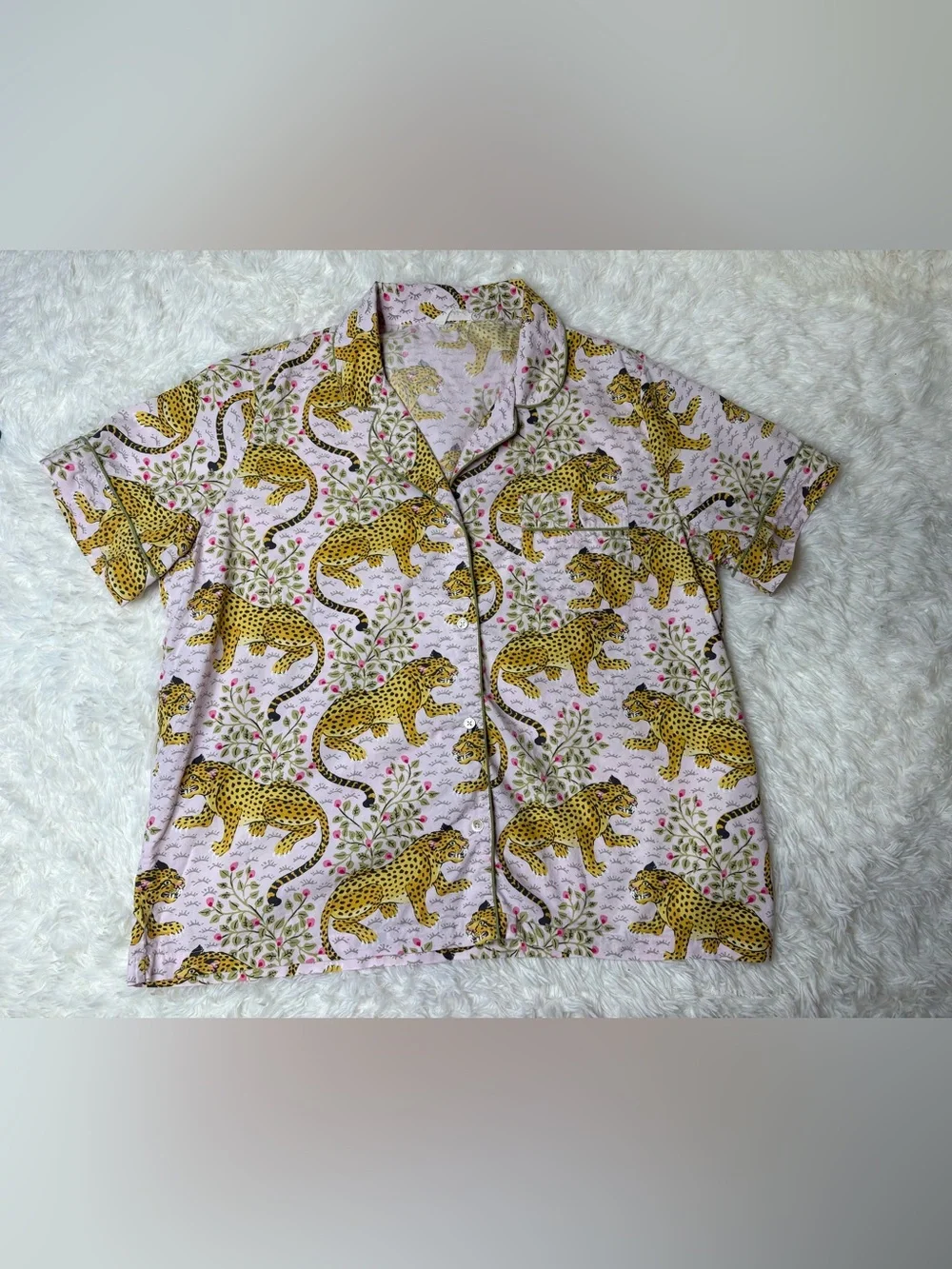 Printfresh Bagheera Leopard -Short PJ Set - Blush color, size XL
